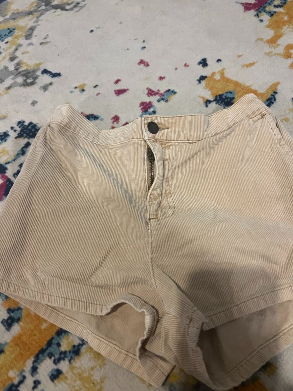 Sisstr Evolution Cream Corduroy Shorts Size 27 / 6